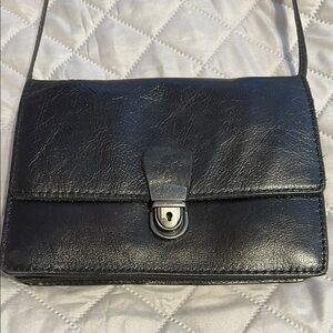 Black Leather Crossbody Bag
